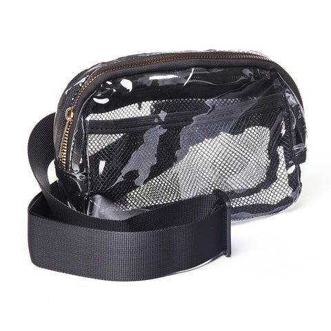 Adjustable Belt Bag - Clear Black