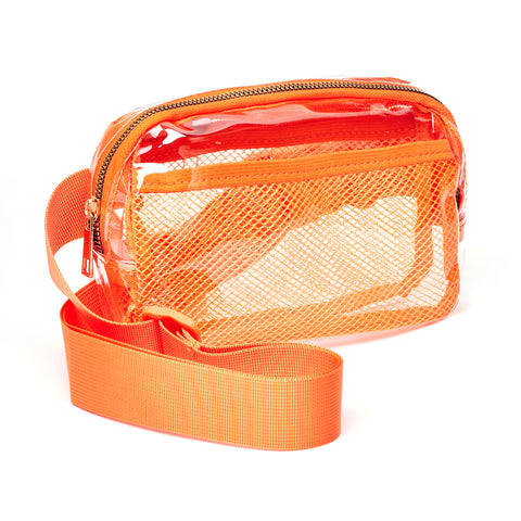 Adjustable Belt Bag - Clear Orange